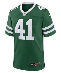 Alternative view of Marcelino McCrary-Ball New York Jets Nike Team Game Jersey - Legacy Green