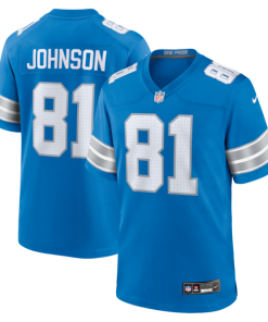 Calvin Johnson Detroit Lions Nike Team Retired Game Jersey -  Blue