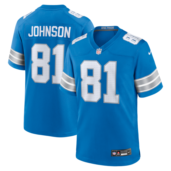 Calvin Johnson Detroit Lions Nike Team Retired Game Jersey - Blue