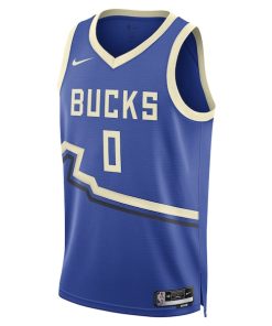 Alternative view of Damian Lillard Milwaukee Bucks Nike Unisex 2024/25 Swingman Player Jersey - City Edition - Royal
