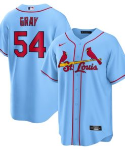 Alternative view of Sonny Gray St. Louis Cardinals Nike Alternate Replica Jersey - Light Blue/Red/White