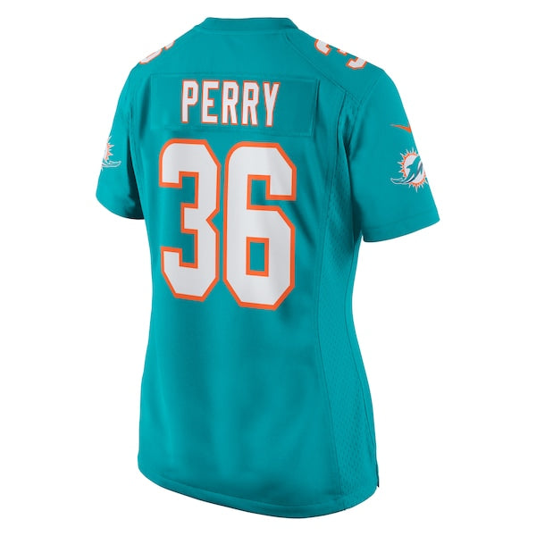 Jamal Perry Miami Dolphins Nike Women's Home Game Player Jersey - Aqua - Image 3