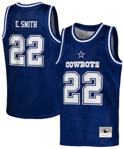 Emmitt Smith Dallas Cowboys  Youth Retired Player NFL Basketball Fashion Jersey - Navy
