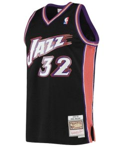 Alternative view of Karl Malone Utah Jazz 2001/02 Hardwood Classics Swingman Jersey - Black