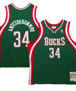 Giannis Antetokounmpo Milwaukee Bucks  2013/14 Hardwood Classics Swingman Jersey - Hunter Green
