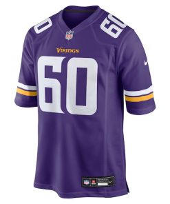 Alternative view of Joe Huber Minnesota Vikings Nike Team Game Jersey -  Purple