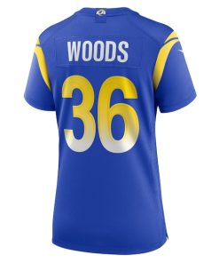 Alternative view of Charles Woods Los Angeles Rams Nike Women's Game Jersey -  Royal