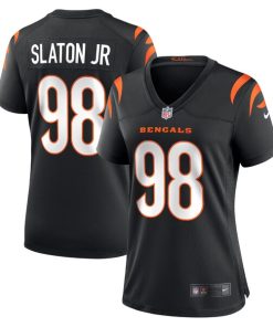 Alternative view of Tedarrell Slaton Jr Cincinnati Bengals Nike Women's Team Game Jersey -  Black