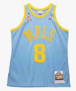Men's Los Angeles Lakers Kobe Bryant M $ N Powder Blue 2001/02 Hardwood Classics Authentic Player Jersey
