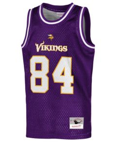 Alternative view of Randy Moss Minnesota Vikings  Youth Retired Player NFL Basketball Fashion Jersey - Purple
