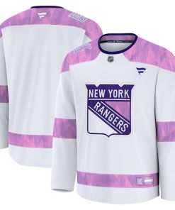 New York Rangers  2024 Hockey Fights Cancer Practice Jersey - White