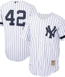 Mariano Rivera New York Yankees Home 2000 Cooperstown Collection Authentic Jersey - White/Navy