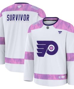 Philadelphia Flyers  Hockey Fights Cancer Practice Jersey - White