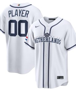Netherlands Baseball Nike 2026 World Baseball Classic Home Pick-A-Player Jersey - White