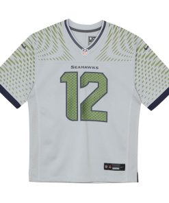 Alternative view of 12s Seattle Seahawks Nike Preschool 2025 Rivalries Collection Game Jersey - Wolf Gray