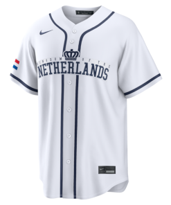 Alternative view of Xander Bogaerts Netherlands Baseball Nike 2026 World Baseball Classic Home Stadium Jersey - White