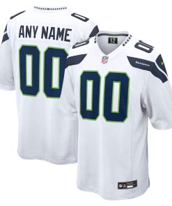 Seattle Seahawks Nike Custom Game Jersey - White