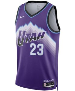 Alternative view of Lauri Markkanen Utah Jazz Nike Unisex Swingman Jersey - Icon Edition - Purple
