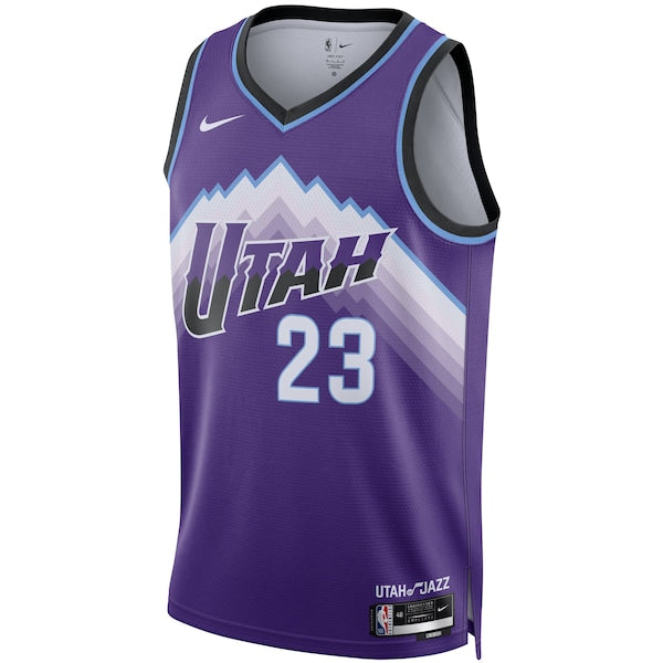 Lauri Markkanen Utah Jazz Nike Unisex Swingman Jersey - Icon Edition - Purple - Image 2