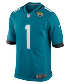 Alternative view of Brian Thomas Jr Jacksonville Jaguars Nike 2024 NFL Draft First Round Pick Player Game Jersey - Teal