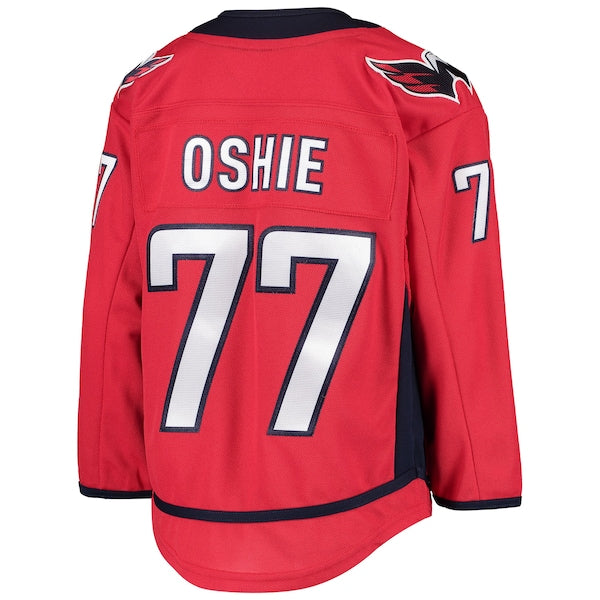 TJ Oshie Washington Capitals Youth Home Premier Player Jersey - Red/Navy - Image 5