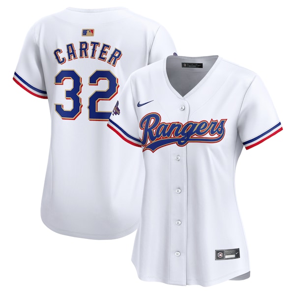 Evan Carter Texas Rangers Nike Women's 2024 Gold Collection Limited Player Jersey?ยจC White