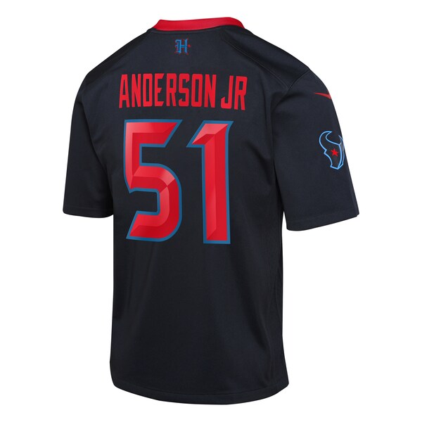 Will Anderson Jr. Houston Texans Nike Youth 2nd Alternate Game Jersey - Navy - Image 3