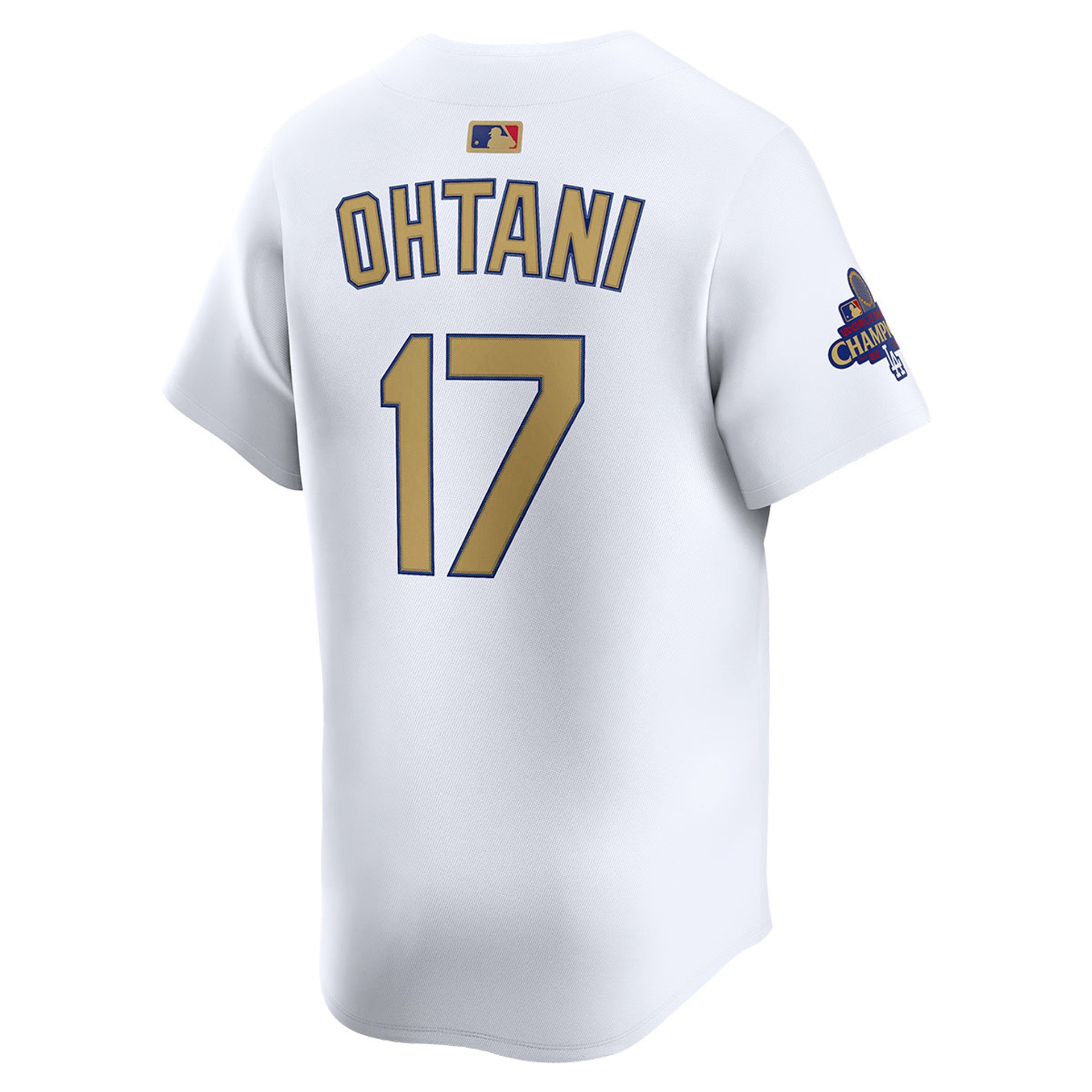 Shohei Ohtani Los Angeles Dodgers Nike 2025 Gold World Series Champions Limited Jersey - White - Image 3