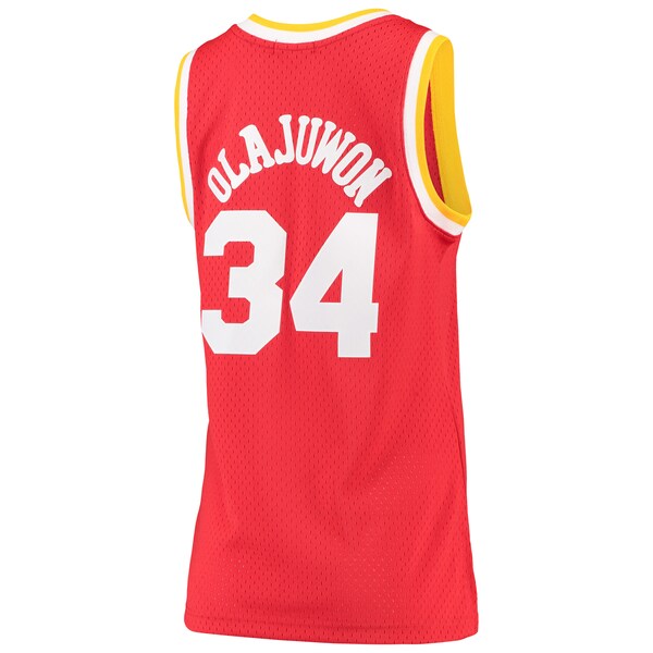 Hakeem Olajuwon Houston Rockets Women's 1993/94 Hardwood Classics Swingman Jersey - Red/Navy - Image 4