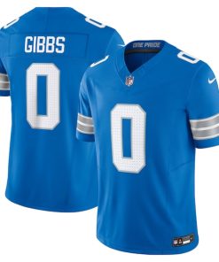 Alternative view of Jahmyr Gibbs Detroit Lions Nike Vapor F.U.S.E. Limited Jersey - Blue/Black/White