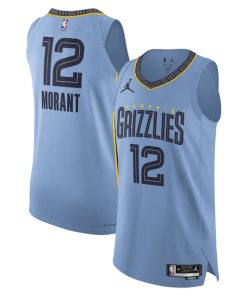 Ja Morant Memphis Grizzlies Jordan Brand Authentic Player Jersey - Statement Edition - Light Blue