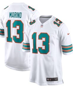 Alternative view of Dan Marino Miami Dolphins Nike Retired Player Jersey - White/Aqua