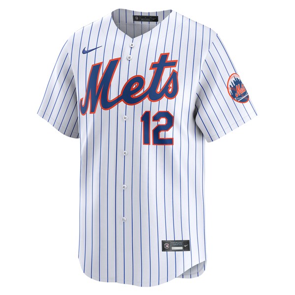 Francisco Lindor New York Mets Nike Home Limited Player Jersey - White/Gray - Image 3