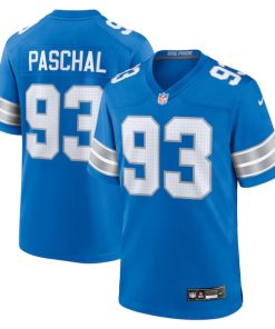 Josh Paschal Detroit Lions Nike Team Game Jersey -  Blue