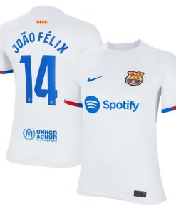 Jo?o F¨¦lix Barcelona Nike Youth 2023/24 Away Stadium Replica Player Jersey - White