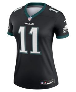 Alternative view of A.J. Brown Philadelphia Eagles Nike Women's Legend Jersey - Black