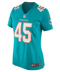 Alternative view of Duke Riley Miami Dolphins Nike Women's Game Jersey - Aqua