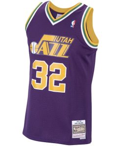 Alternative view of Karl Malone Utah Jazz 1991/92 Hardwood Classics Swingman Jersey - Purple