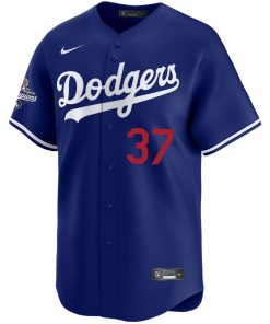 Alternative view of Teoscar Hern¨¢ndez Los Angeles Dodgers Nike 2025 World Series Champions Home Replica Jersey - Royal