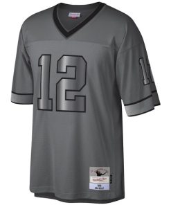 Alternative view of Jim Kelly Buffalo Bills 1990 Retired Player Metal Legacy Jersey - Charcoal