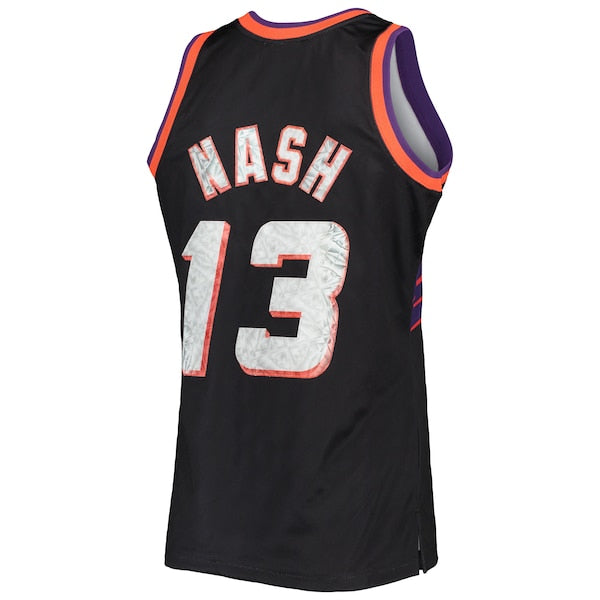 Steve Nash Phoenix Suns 1996/97 Hardwood Classics NBA 75th Anniversary Diamond Swingman Jersey - Black - Image 3