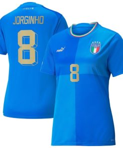 Jorginho Italy National Team Puma Women's 2022/23 Home Replica Player Jersey - Blue