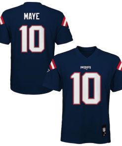 Drake Maye New England Patriots Outerstuff Preschool Replica Player Jersey - Navy