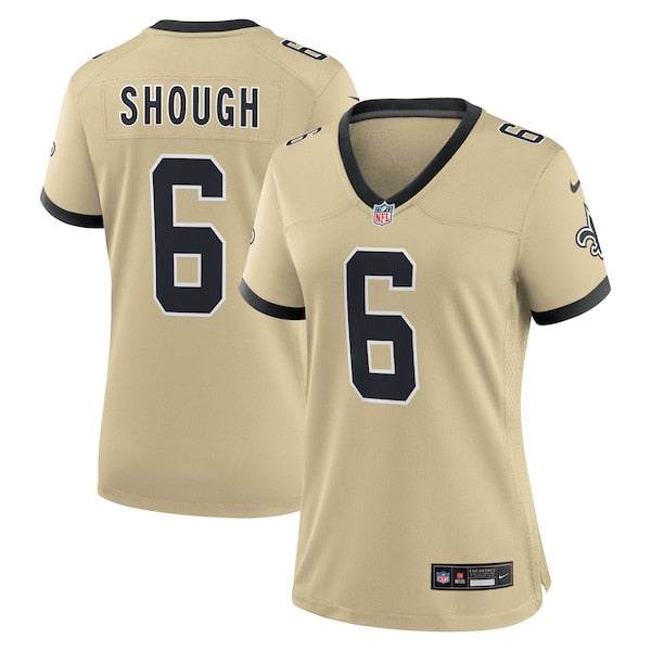 Tyler Shough New Orleans Saints Nike Women's Alternate Game Player Jersey - Gold/Black - Image 3