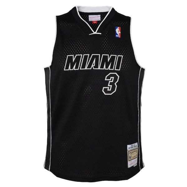 Dwyane Wade Miami Heat Youth 2011/12 Hardwood Classics Swingman Alternate Jersey - Black - Image 2