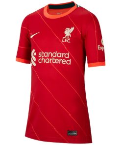 Alternative view of Liverpool Nike Youth 2021/22 Home Breathe Stadium Replica Jersey - Red