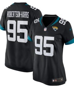 Alternative view of Roy Robertson-Harris Jacksonville Jaguars Nike Women's Game Jersey - Black/Teal