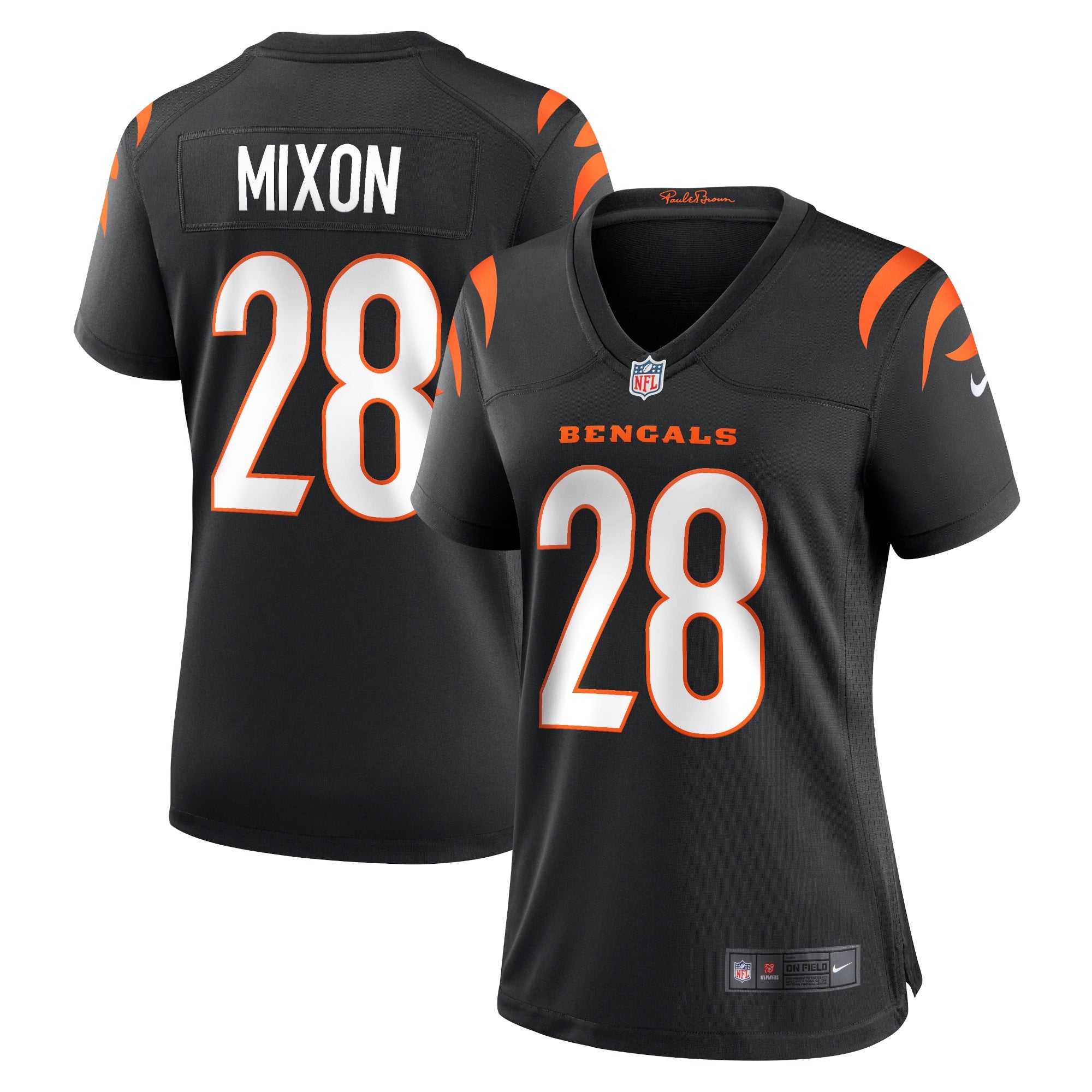 Joe Mixon Cincinnati Bengals Nike Women's Game Jersey - Orange/Black - Image 6