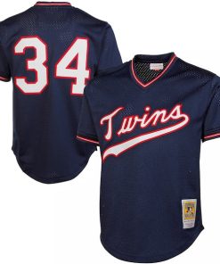 Kirby Puckett Minnesota Twins 1985 Authentic Cooperstown Collection Mesh Batting Practice Jersey - Navy
