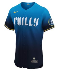 Alternative view of Bryce Harper Philadelphia Phillies Nike City Connect Elite Jersey - Navy